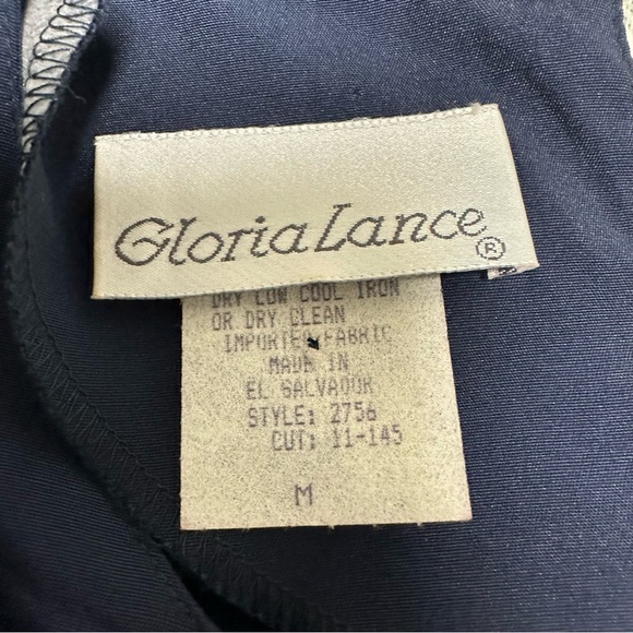 GLORIA LANCE | WOMEN’S BLOUSE | NAVY BLUE | SZ M | EUC - Picture 8 of 8
